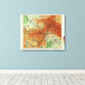 AfghanistanPanoramische KaartAfghanistan Canvas Afdruk (Insitu (Houten vloer))