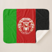 afghanistvlag Sherpa Blanket Deken (Voorkant (horizontaal))