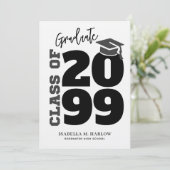 Afgroeidjaars eindexamenfeest kaart (Staand voorkant)