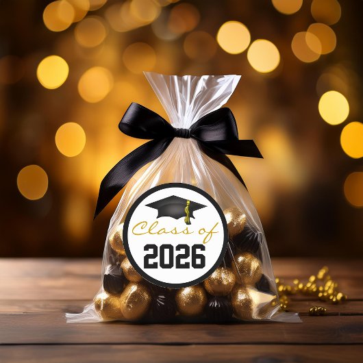 Afgroeien 2026 Afstudeerhoed Ronde Sticker