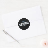 Afgroeiing Klasse Van 2026 Afstuderen Blauwe Bloem Ronde Sticker (Envelop)