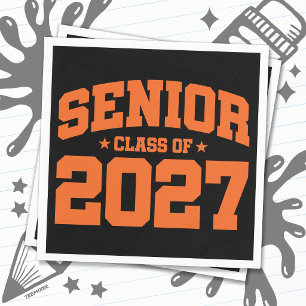 Afgroeijaar School Oranje Afstudeerklas 2027 Servet
