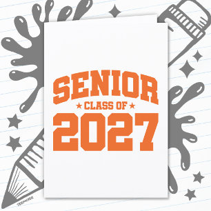Afgroeijaar School Oranje Seniorklas van 2027 Kaart