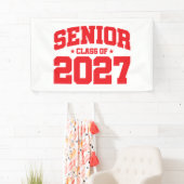 Afgroeijaar School Rode Eindexamenklas van 2027 Spandoek (Insitu)