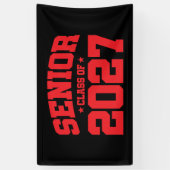 Afgroeijaar School Rood Aflopend Jaar Klas van 202 Spandoek (Verticaal)