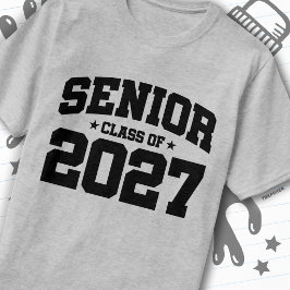 Afgroeijaar School trots afstudeerklas van 2027 T-shirt
