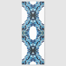 Afgrond Abstract Navyblauw Goud Witte Vloeibare Ku