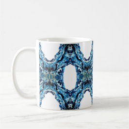 Afgrond Blauw Abstracte Acrylverf Giet Vloeibare K Koffiemok