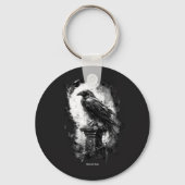 Afgrondblik Zware Metal Raaf Schedel Sleutelhanger (Voorkant)