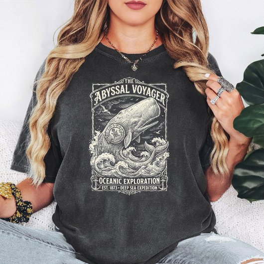 Afgrondreiziger Wal Oceanische Exploratie T-shirt