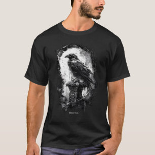 Afgrondse Blik Gothic Raven Heavy Metal T-shirt