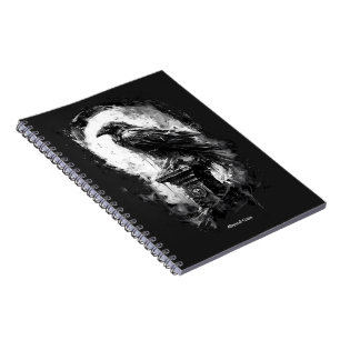 Afgrondstaren Zware Metal Raven Schedel Notitieboek