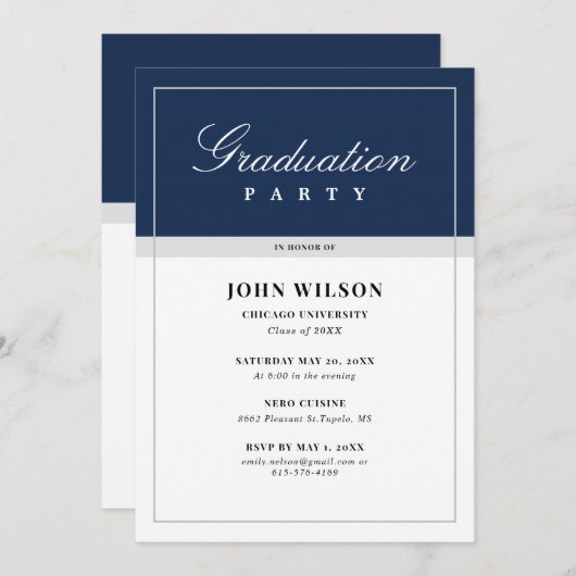 Afgstuderen Feest Kaart (Voorkant / Achterkant)