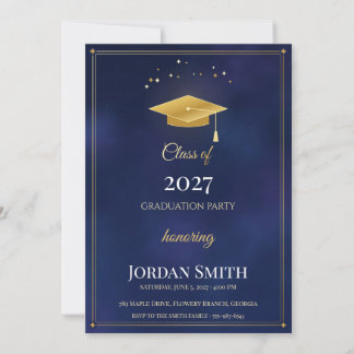 Afgstuderen klas 2027, marine gouden pet kaart