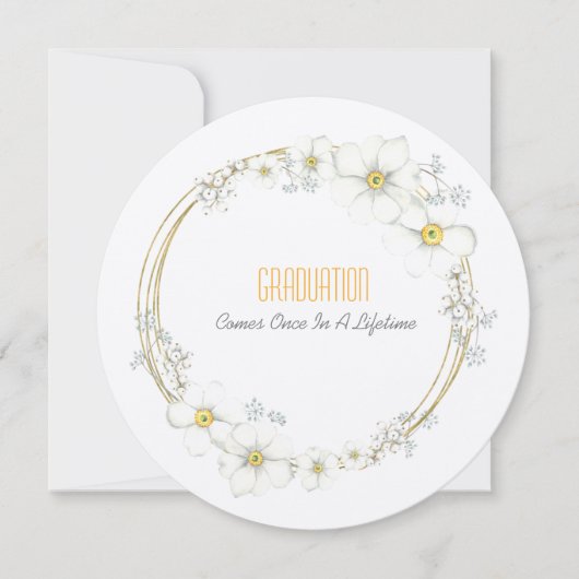 Afgstuderen Thee Dochter Witte Bloesems en Bessen Kaart (Voorkant)