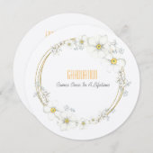 Afgstuderen Thee Dochter Witte Bloesems en Bessen Kaart (Voorkant / Achterkant)