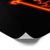Afhaal Neon Bord Rood Subtiel Poster (Hoek)