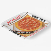 Afhaal Pizza Feest NAAM Papieren Bordje (Gebogen)