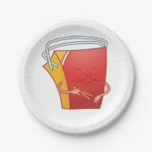 Afhaaldoos met eetstokjes Grappig Aziatisch eten Papieren Bordje (Voorkant)