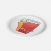 Afhaaldoos met eetstokjes Grappig Aziatisch eten Papieren Bordje (Gekanteld)