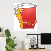 Afhaaldoos met eetstokjes Grappig Aziatisch eten Poster (Thuiskantoor)