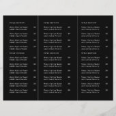 Afhaalmenu Zwarte Logo | Aangepast restaurant to-g (Achterkant)