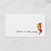 Afhalen, Fortune Cookie en Dragon-profielkaart Visitekaartje (Achterkant)