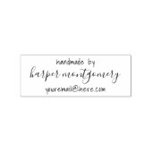 Afhandeling via + aangepaste tekst Jouw naam afrem Rubberstempel (Afrduk)