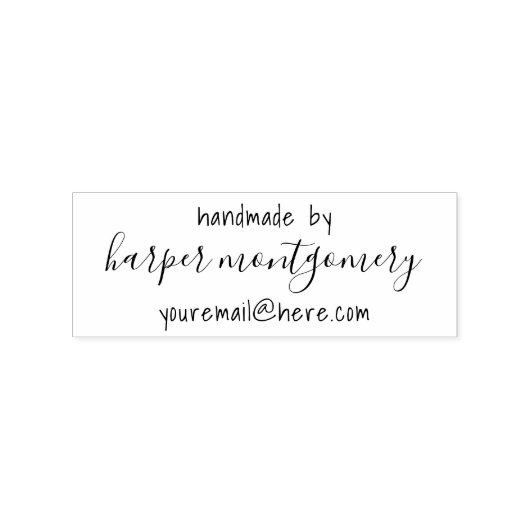 Afhandeling via + aangepaste tekst Jouw naam afrem Rubberstempel (Afrduk)