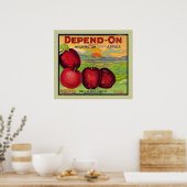 Afhankelijk van het Poster Washington Apples (Keuken)