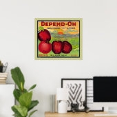 Afhankelijk van het Poster Washington Apples (Thuiskantoor)