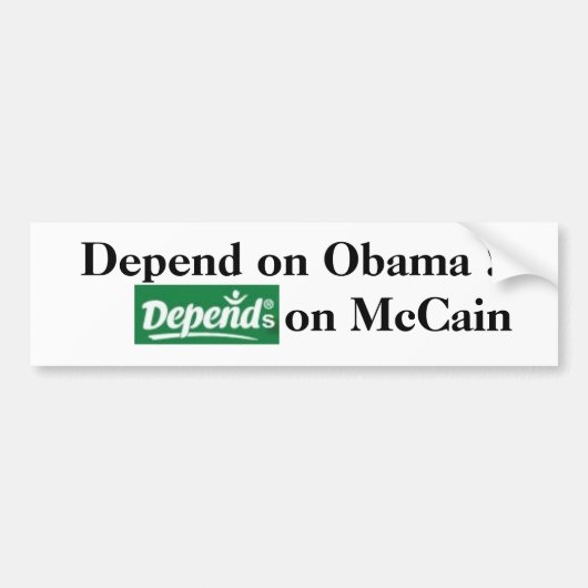 Afhankelijk van wie u ondersteunt bumpersticker (Voorkant)