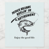 afhaspelen bij de pensionering van hengel wijn etiket (Enkel label)