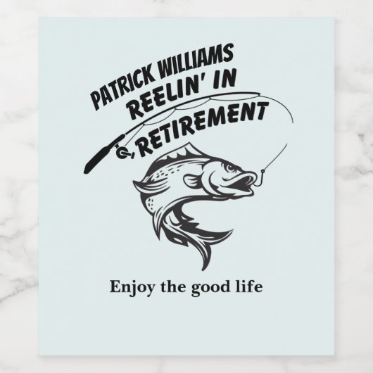 afhaspelen bij de pensionering van hengel wijn etiket (Enkel label)