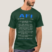 Afi-definitie IJslandse grootpa Fathers dag T-shirt (Voorkant)