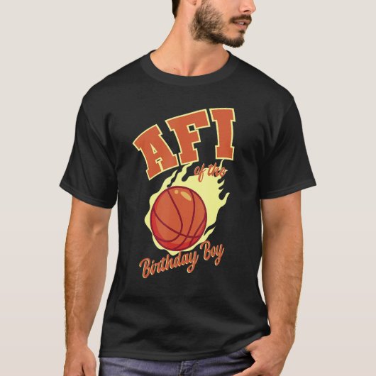 Afi van de Basketbalfamilie van de Birthday Boy T-shirt (Voorkant)