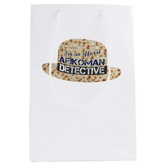 Afikoman Afikomen rechercheur. Matzah Passover Gif Medium Cadeauzakje (Voorkant)