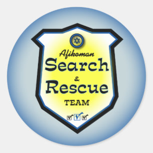 Afikoman Search & Rescue Team Ronde Sticker