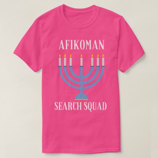 Afikoman Search Squad Funny Passover Seder Hanukka T-shirt (Design voorkant)