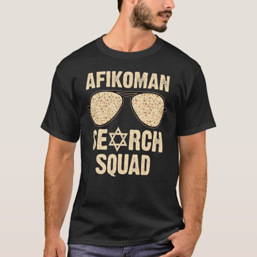 Afikoman Search Squad Funny Passover Seder Sunglas T-shirt (Voorkant)