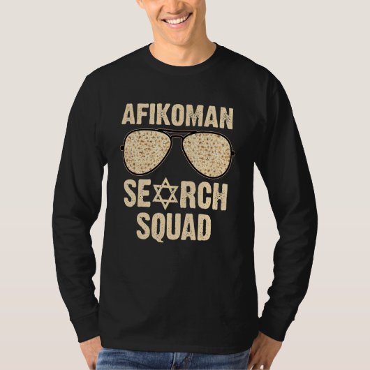 Afikoman Search Squad Funny Passover Seder Sunglas T-shirt (Voorkant)