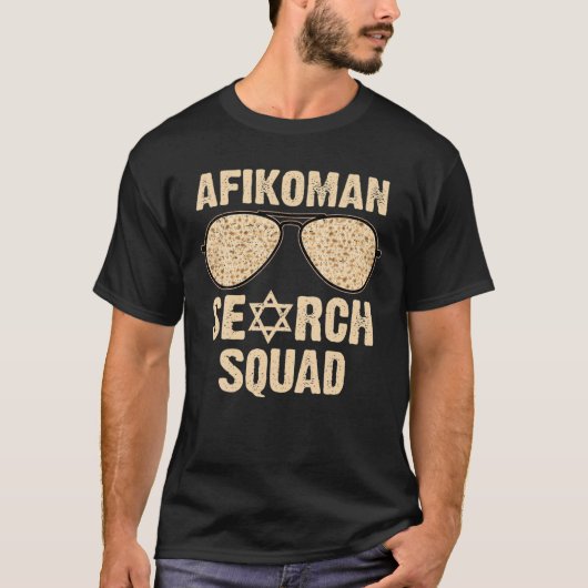 Afikoman Search Squad Funny Passover Seder Sunglas T-shirt (Voorkant)