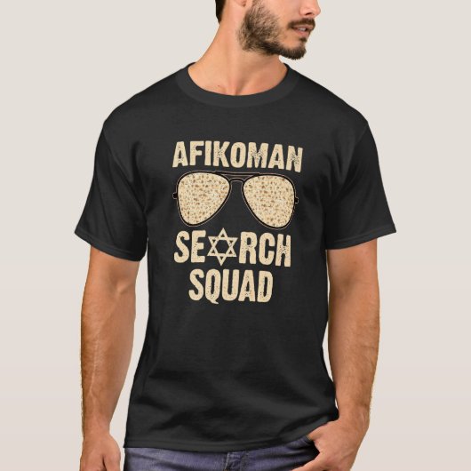 Afikoman Search Squad Funny Passover Seder Sunglas T-shirt (Voorkant)