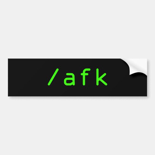 /afk bumpersticker (Voorkant)