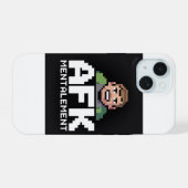 AFK Mentaal Chibi Gamer Pixel Art iPhone 15 Case (Achterkant horizontaal)