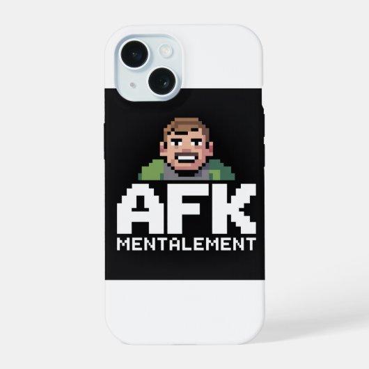 AFK Mentaal Chibi Gamer Pixel Art iPhone 15 Case (Achterkant)