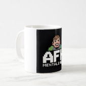 AFK Mentaal Chibi Gamer Pixel Art Koffiemok (Voorkant links)