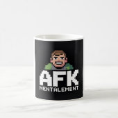 AFK Mentaal Chibi Gamer Pixel Art Koffiemok (Center)