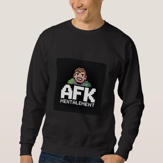 AFK Mentaal Chibi Gamer Pixel Art Trui (Voorkant)