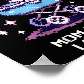 Afk Nee. Moeder logt nooit uit Pixel Gamer Moeder  Poster (Hoek)